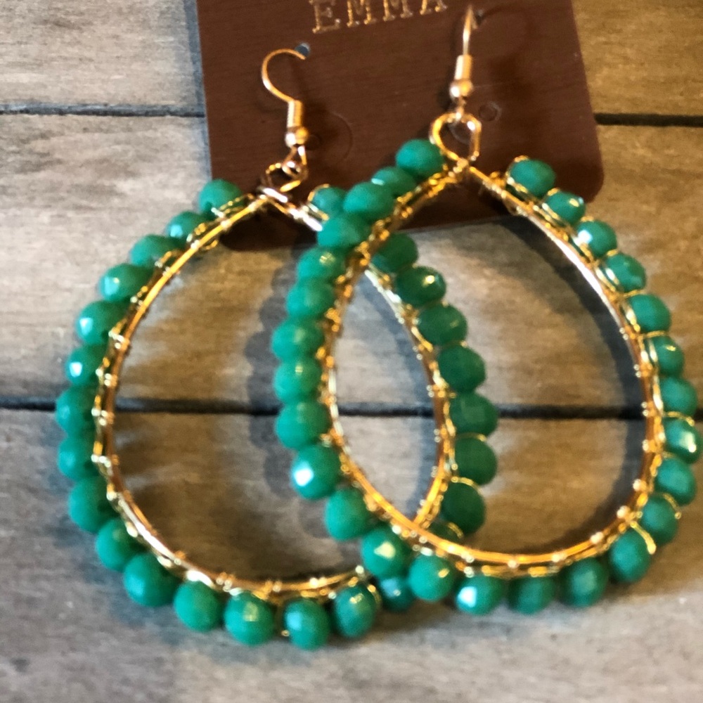 Turquoise beaded earrings